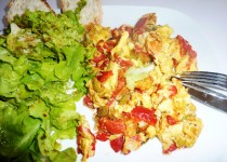 Omelette aux poivrons