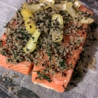 Gravlax de saumon au rhum & thé fumé Gravlax de saumon au rhum & thé fumé